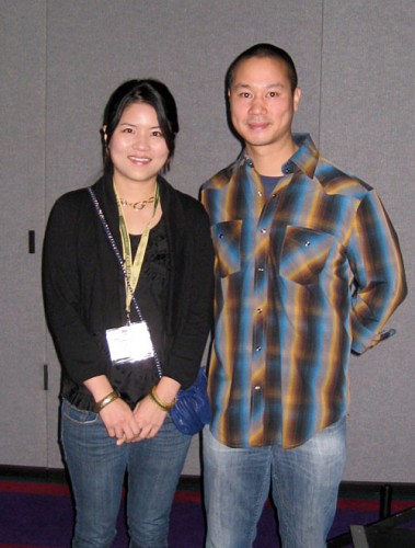 Tony (Author, Delivering Happiness) and I at MAGIC Tradeshow