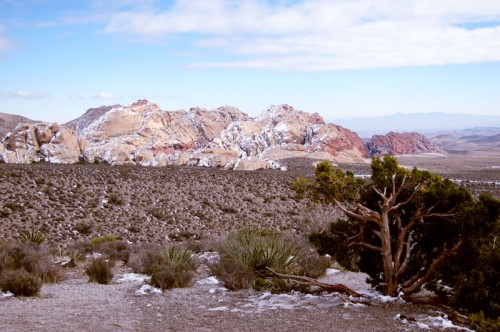 fresh snow added drama to the breathtaking desert landscape