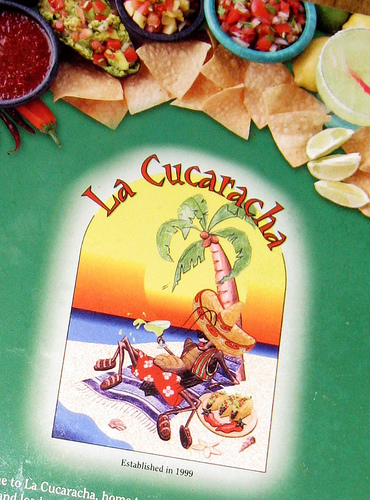 La Cucaracha menu