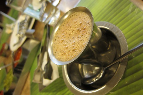 South Indian Coffee (usually is served after the meal to help with digestion)