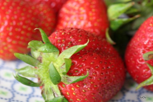 Strawberries, like candies, so sweet.