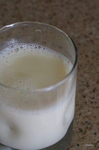 Homemade organic soy milk - just add some sugar (vanilla - optional)