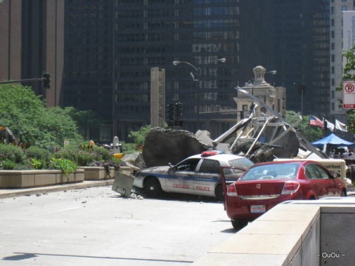 Transformer 3 filming, Chicago Downtown